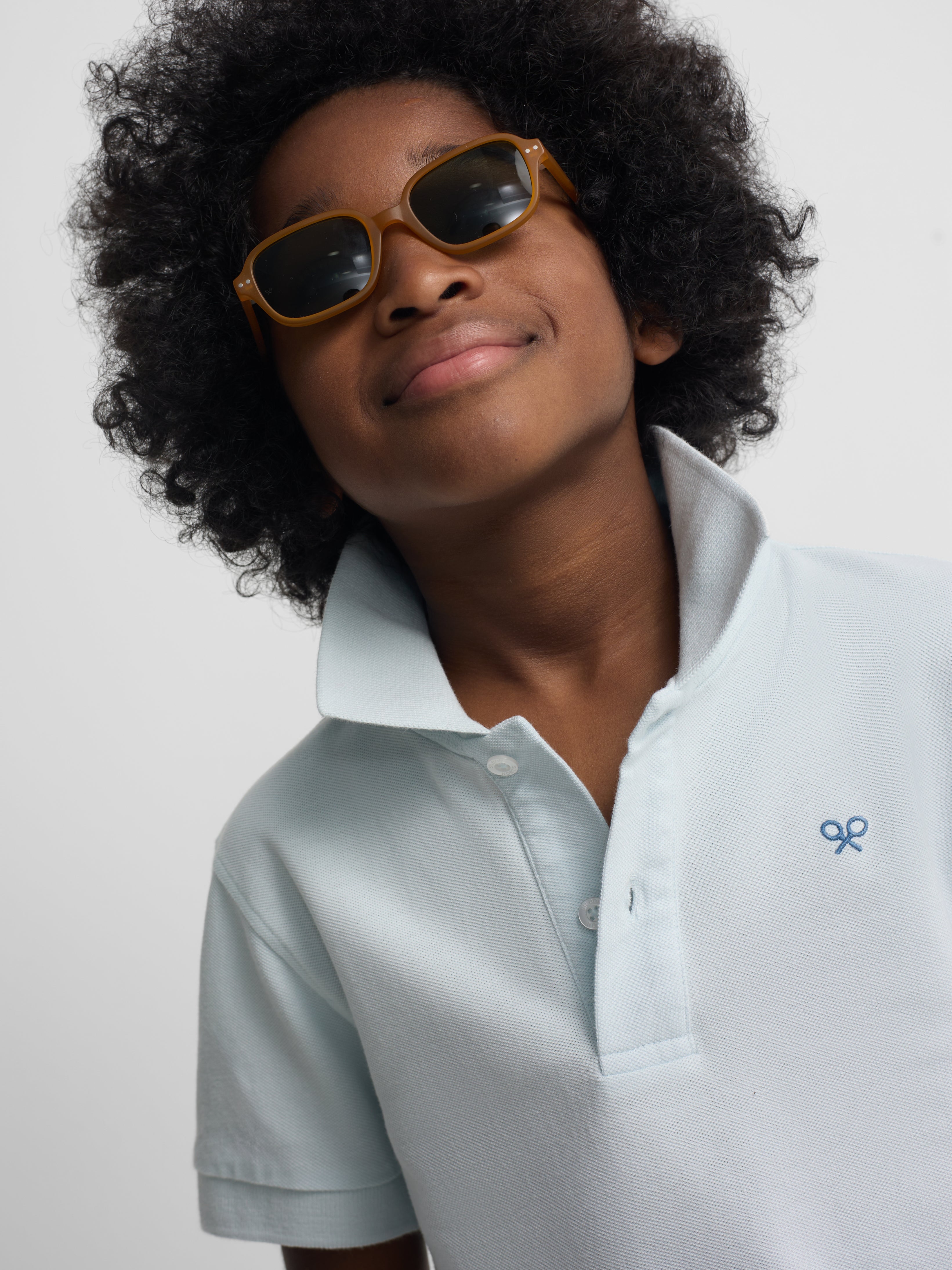 Raquette Polo Kids ethnique bleue