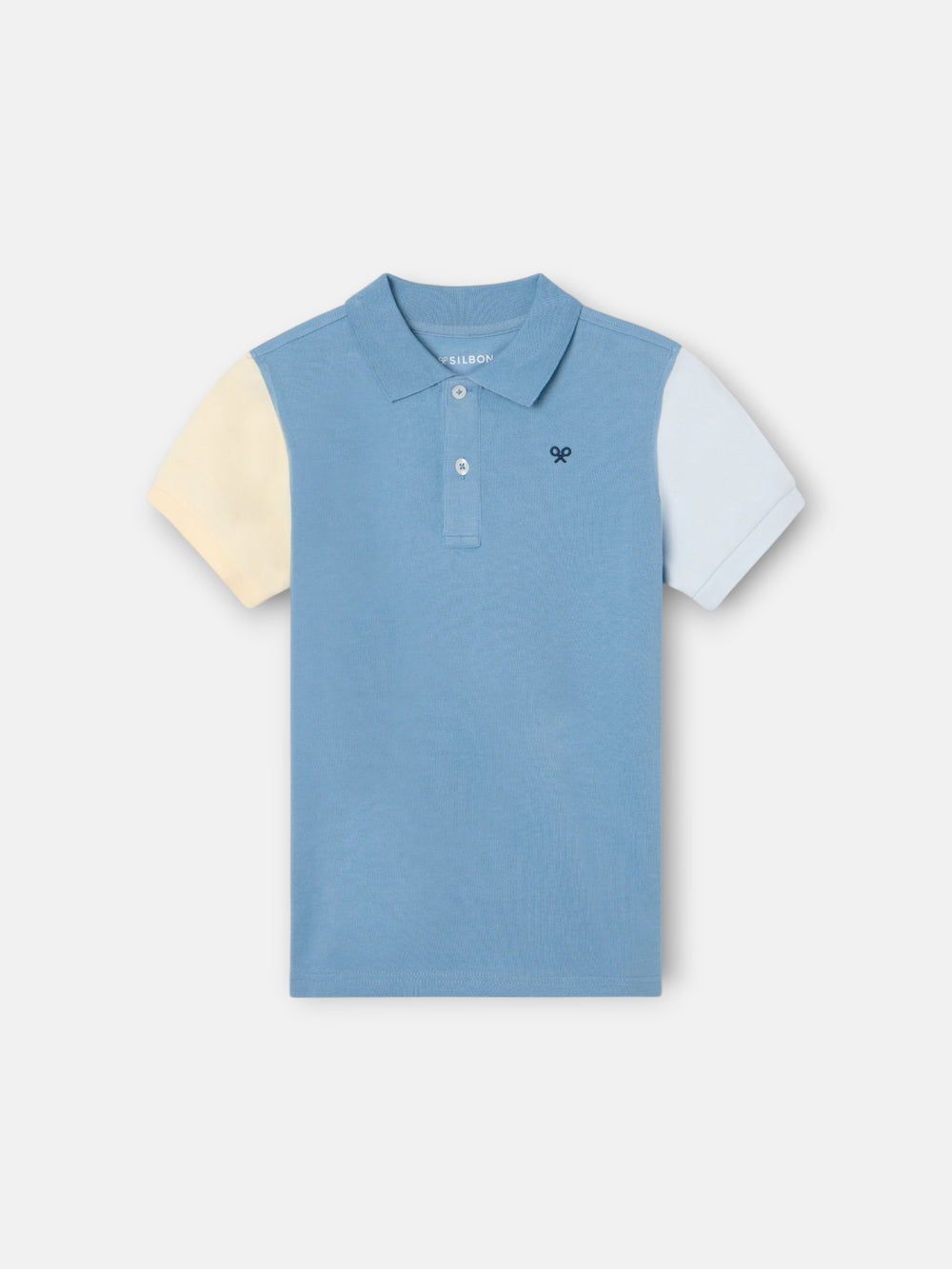 Polo enfant tricolore bleu
