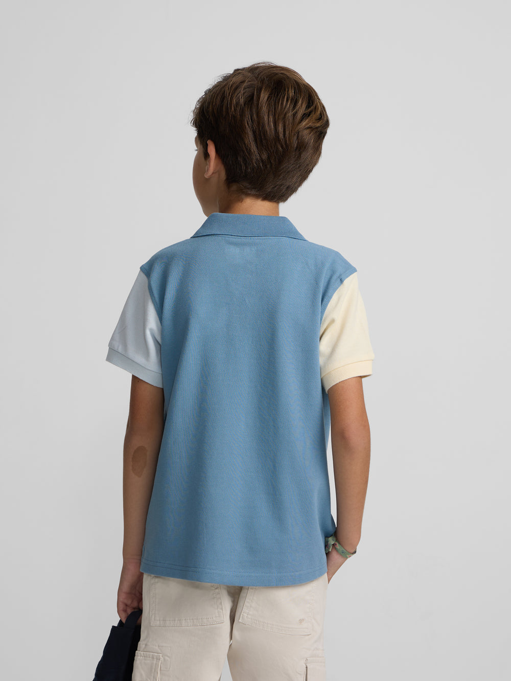Polo kids tricolor azul
