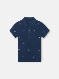 Polo infantil multiraquete cores azul-marinho