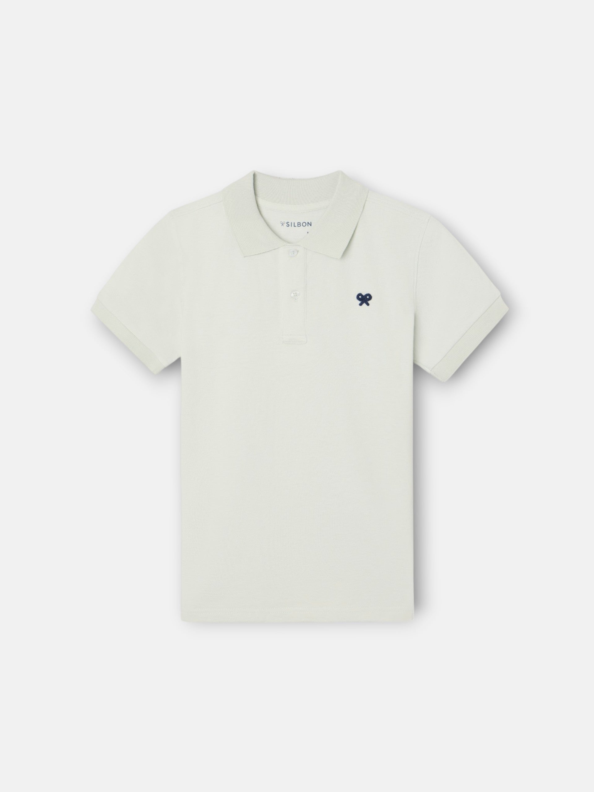 Polo kids liso logo rizo verde claro