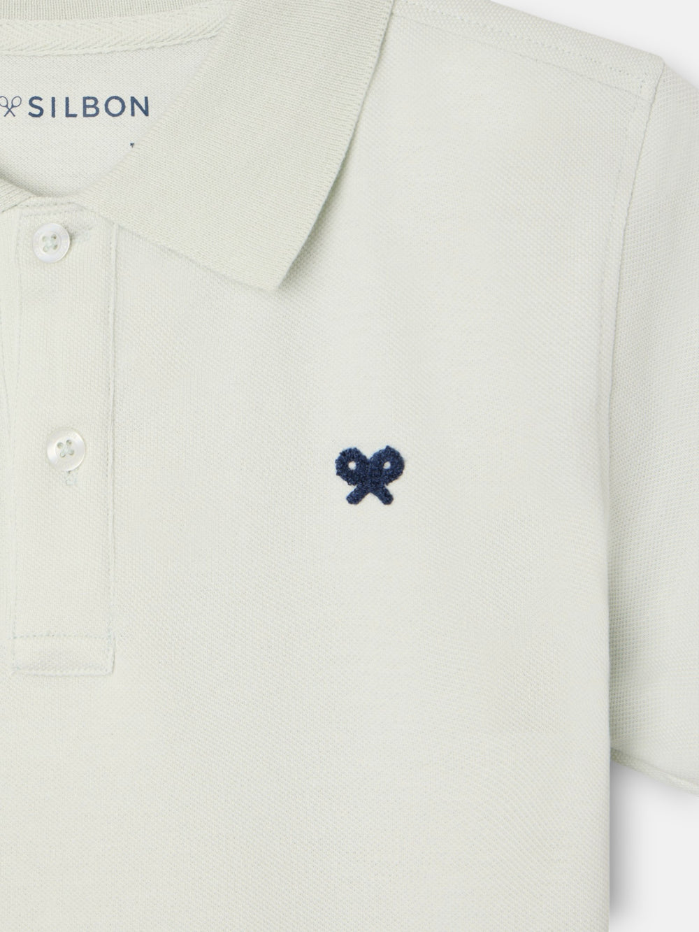 Polo kids liso logo rizo verde claro