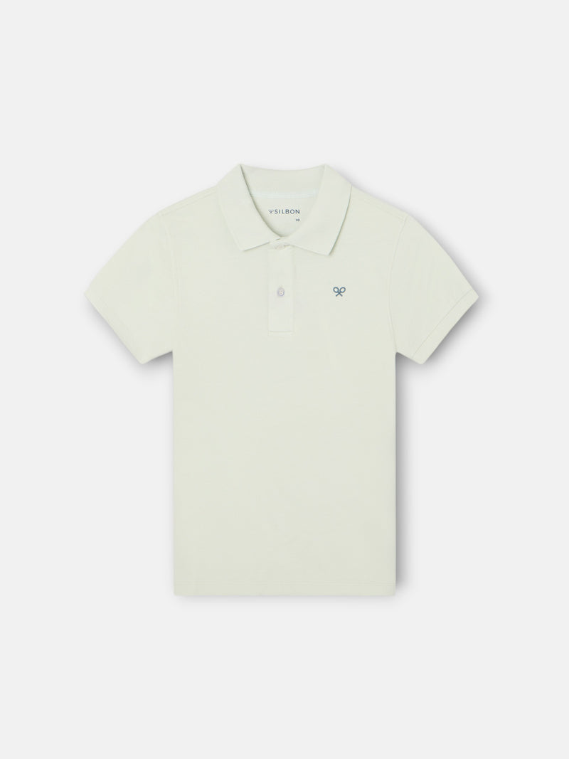 Polo criança raquete étnica verde