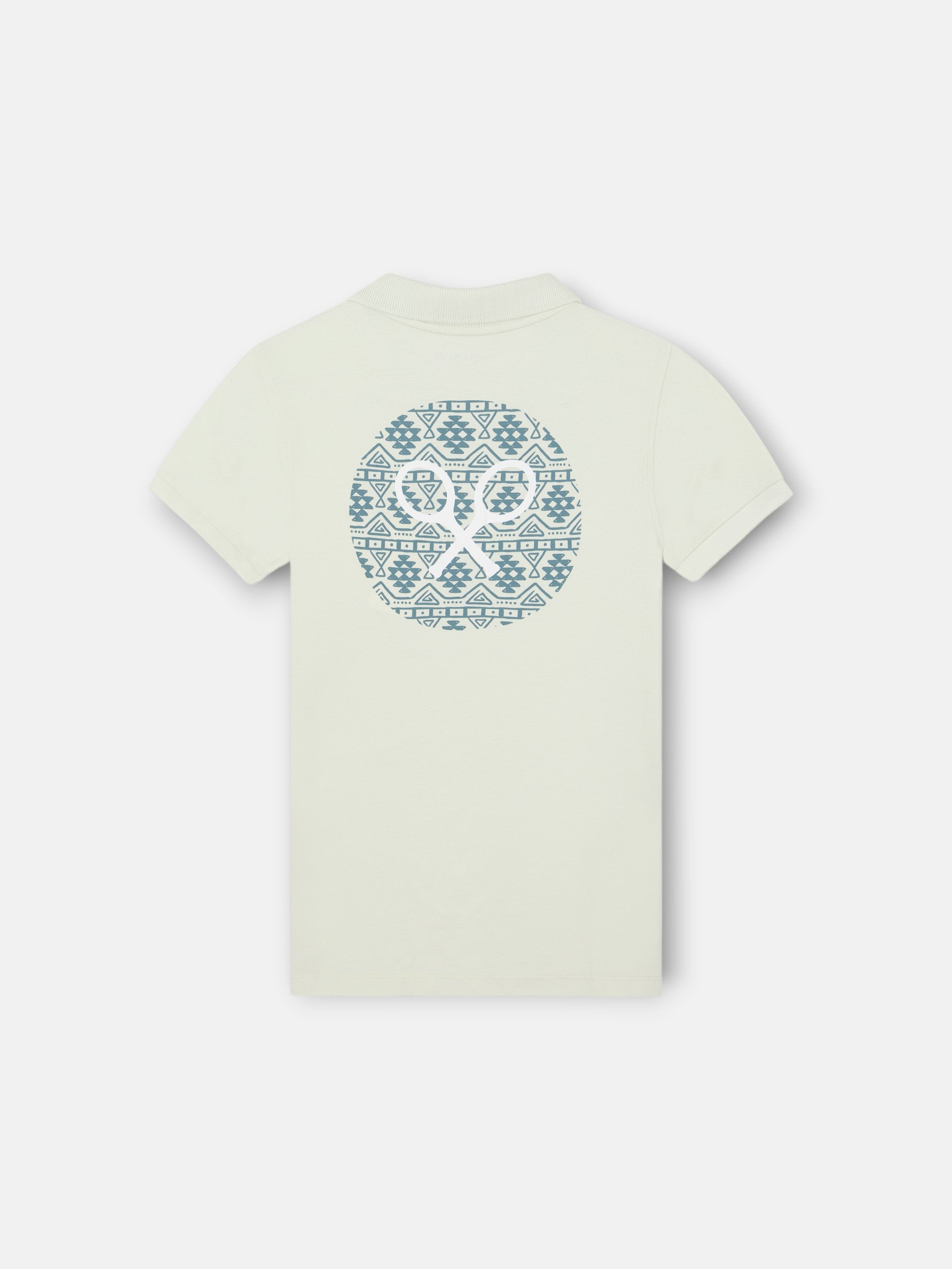 Polo criança raquete étnica verde