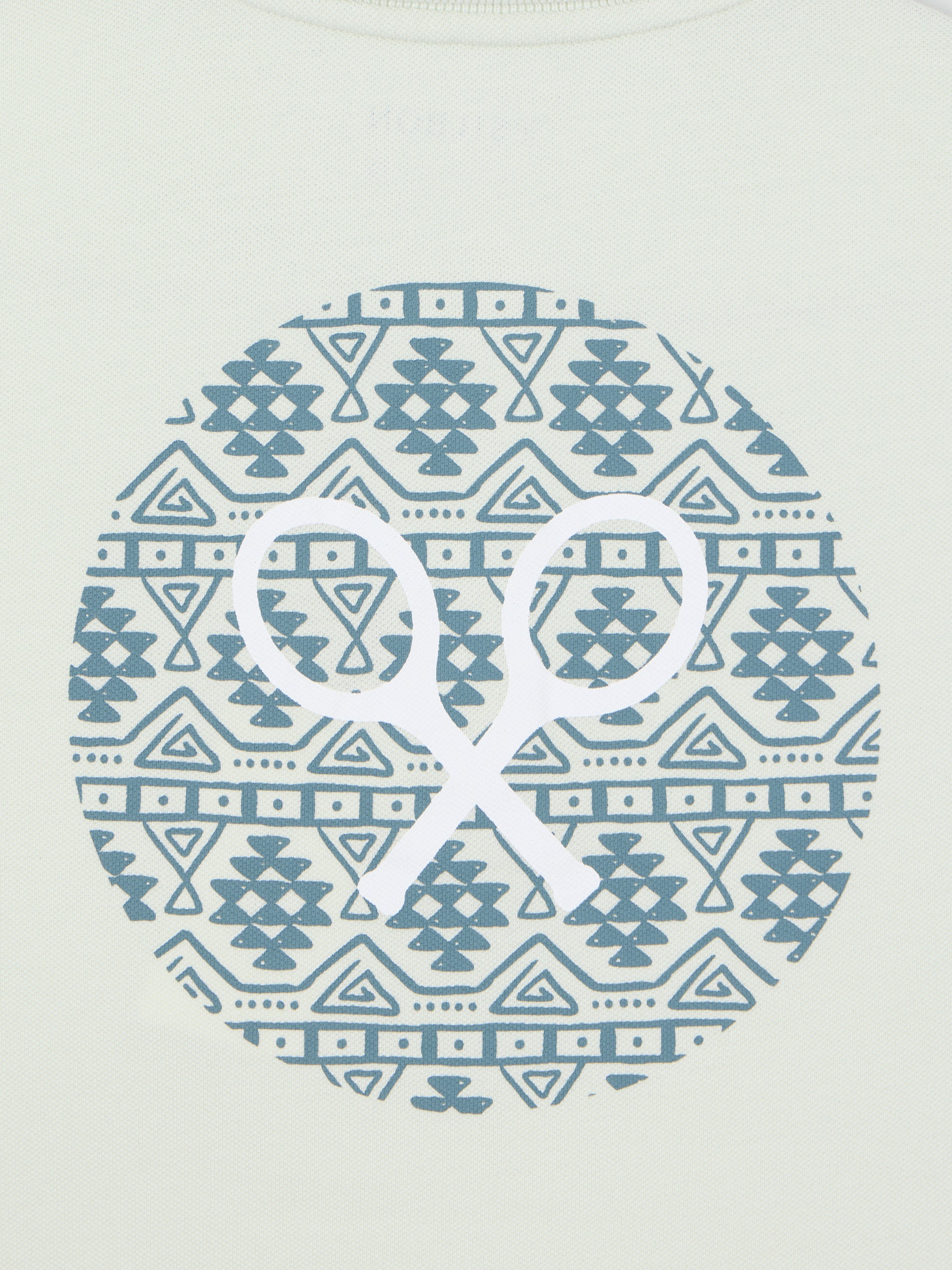 Polo criança raquete étnica verde