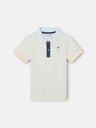 Polo criança com debrum multicolor verde claro