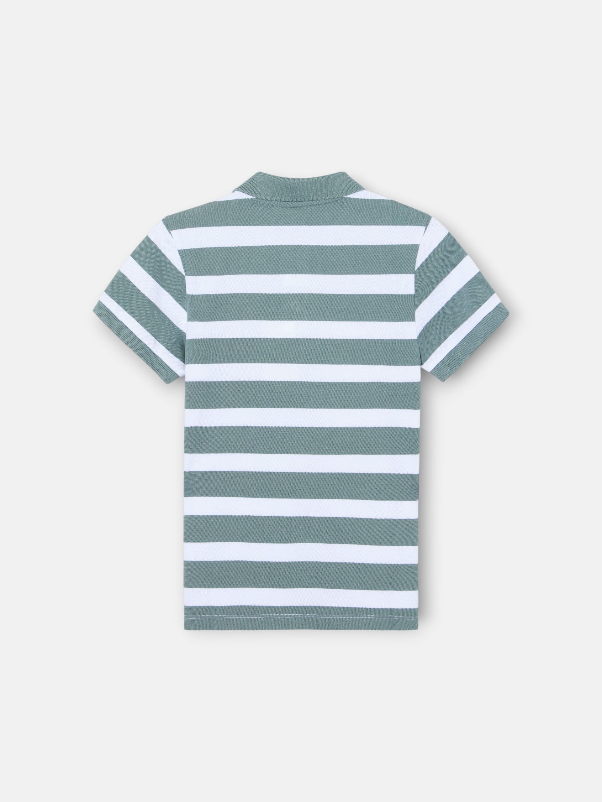 Polo kids rayas blanco verde