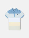 Polo kids raya ancha multicolor azul