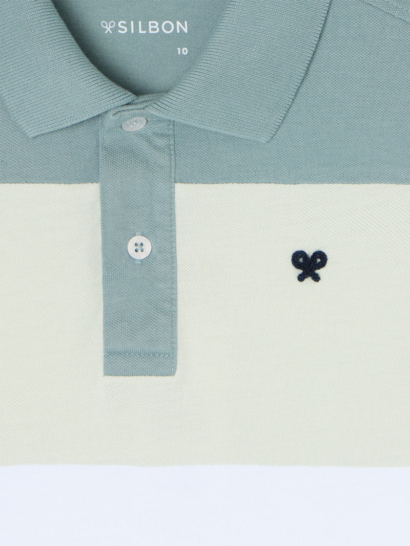 Polo kids raya ancha multicolor verde