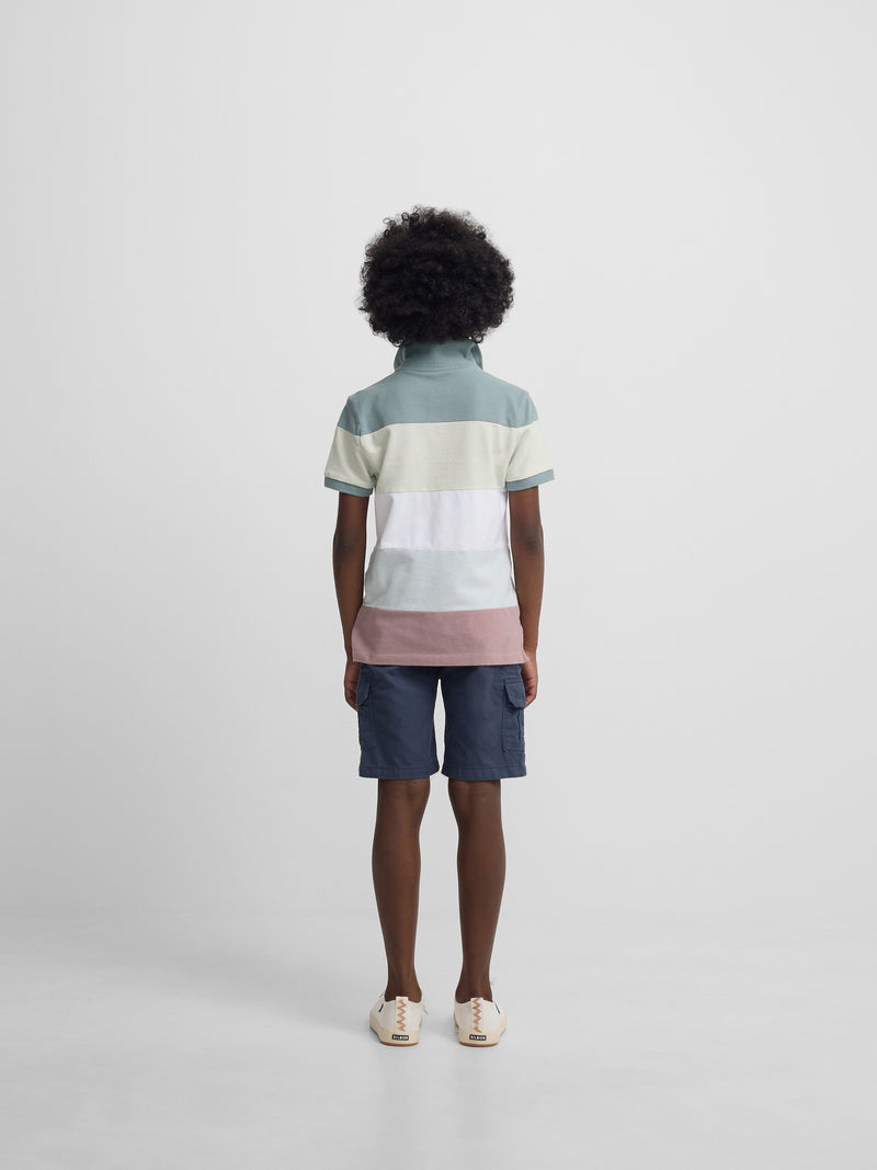 Polo kids raya ancha multicolor verde