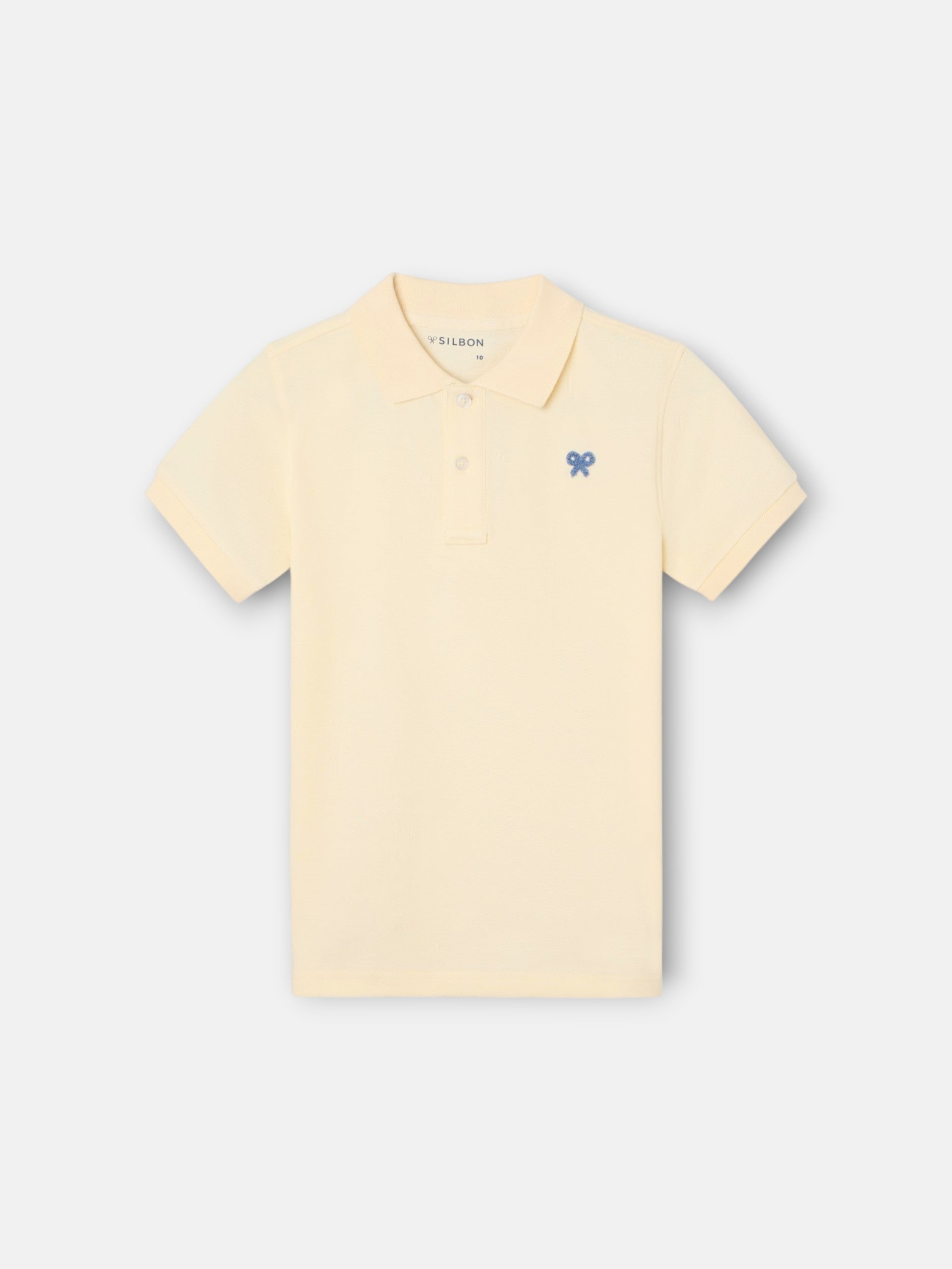 Polo kids liso logo rizo amarillo