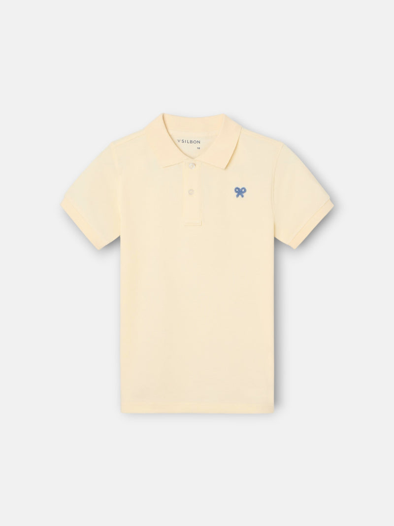Polo kids liso logo rizo amarillo