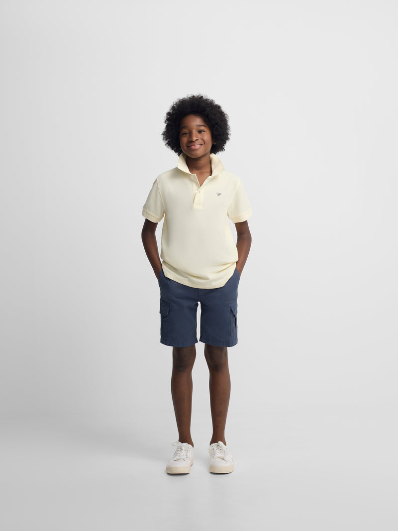Polo kids raqueta etnica amarillo