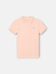 Polo enfant uni logo bouclé corail