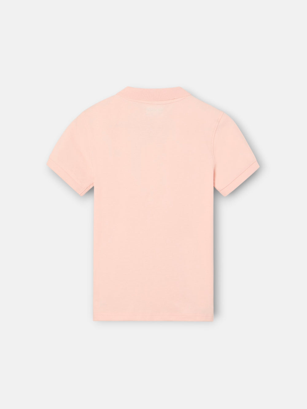 Polo enfant uni logo bouclé corail