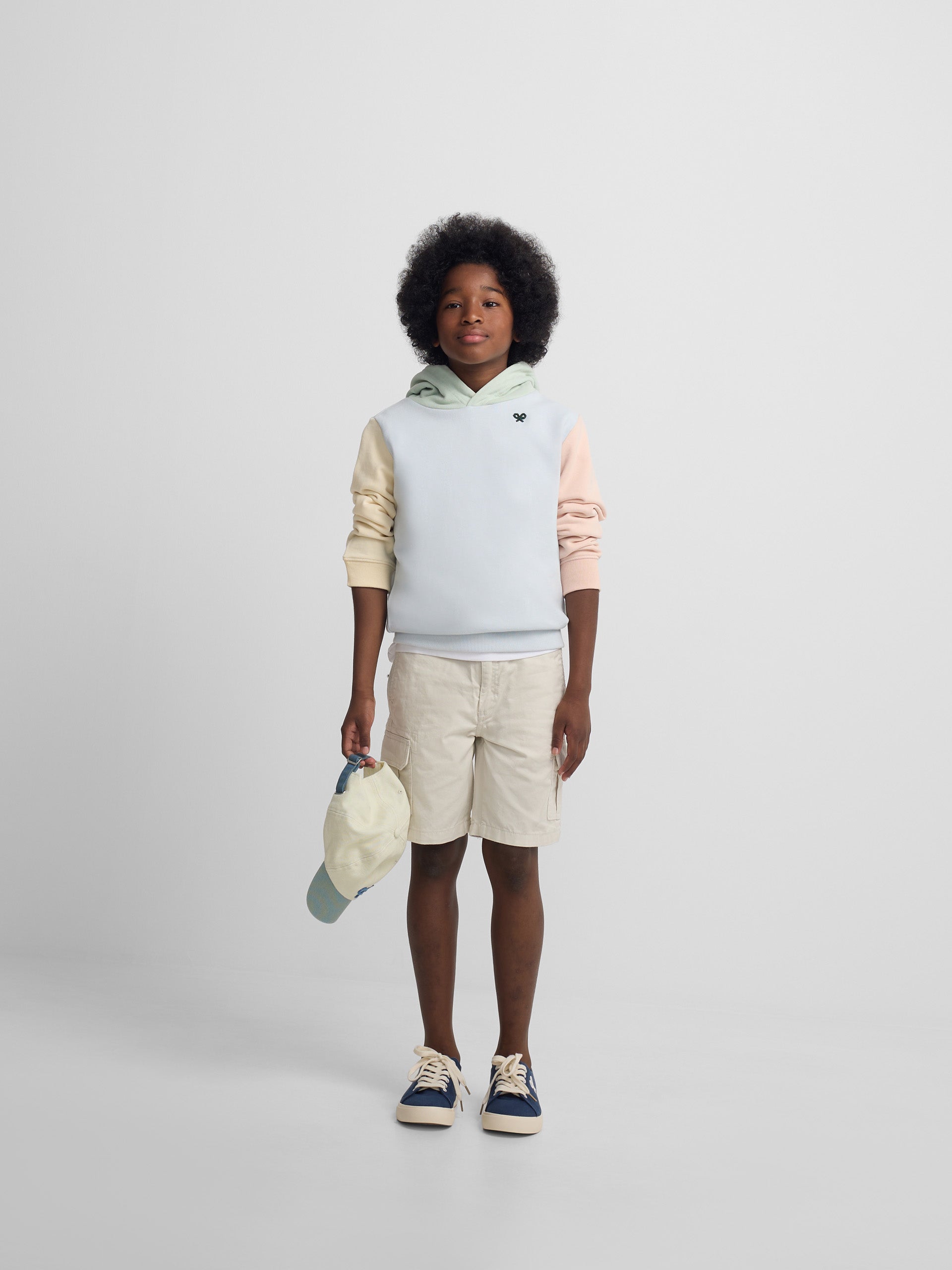 Kids multicolor hoodie sweatshirt light blue