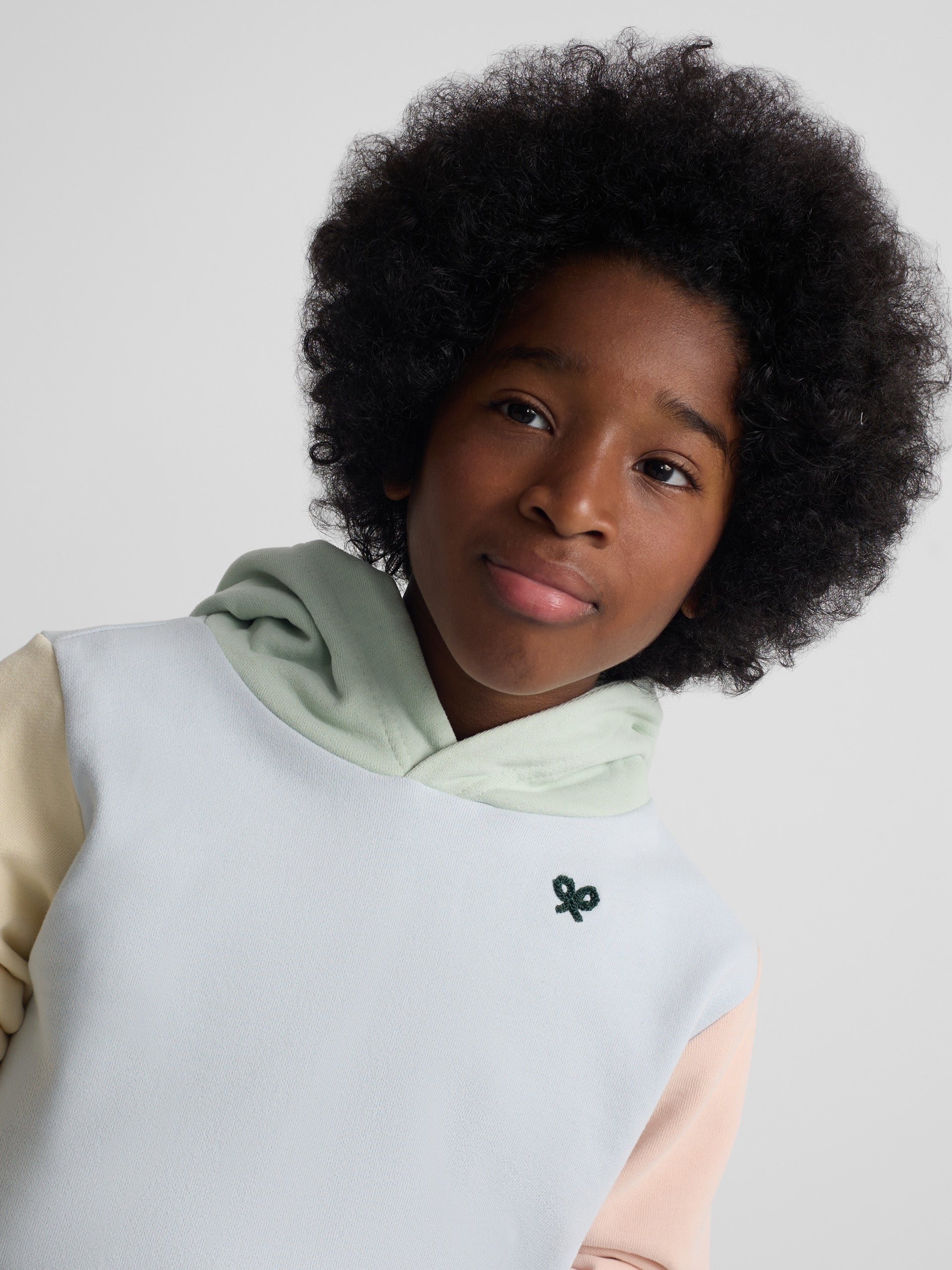 Kids multicolor hoodie sweatshirt light blue