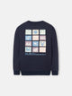 Kids' navy blue sand and surf sweatshirt