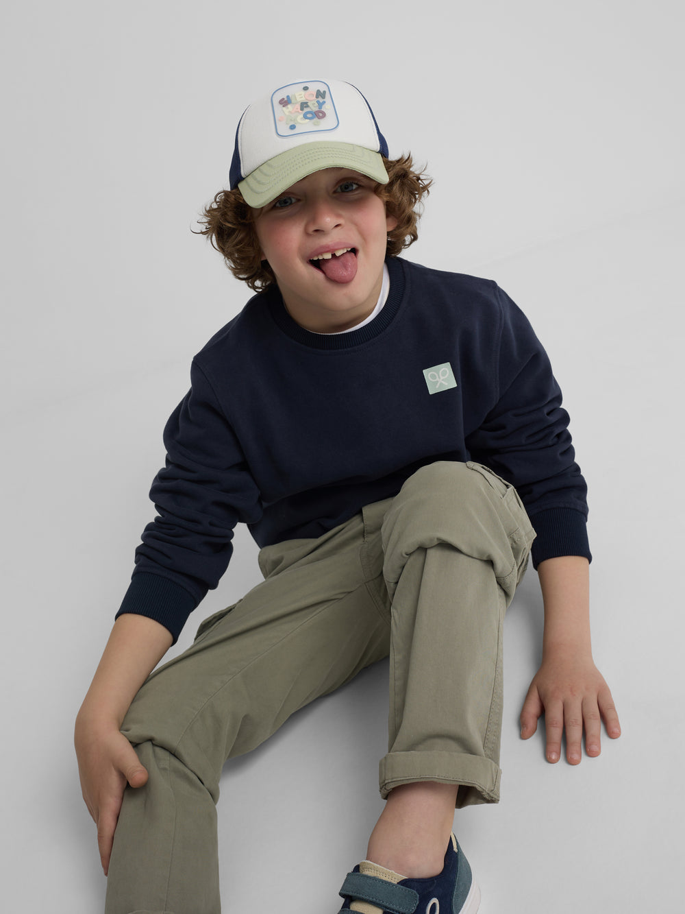 Sudadera kids sand and surf azul marino