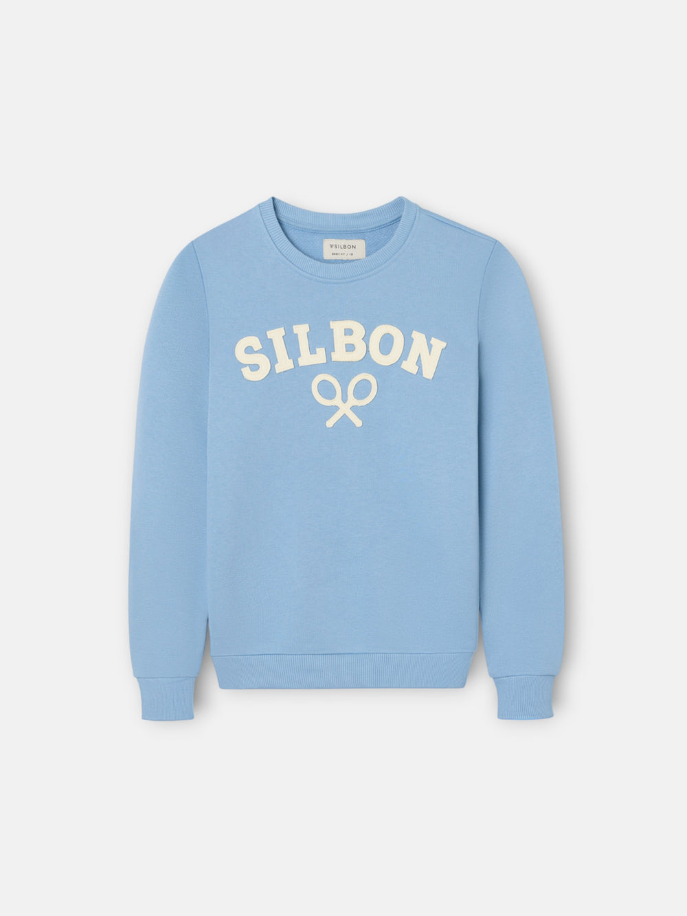 Silbon kids sweatshirt medium racket indigo blue