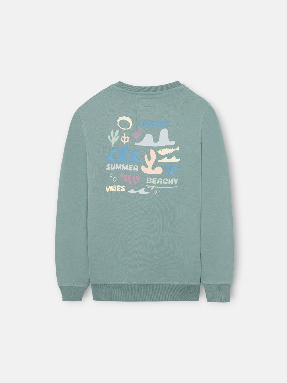 Kids summer beachy green sweatshirt