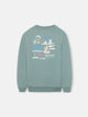 Kids summer beachy green sweatshirt