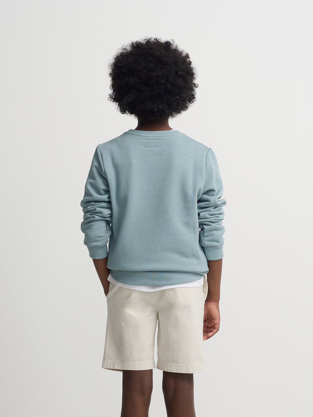 Sweat-shirt enfant Silbon raquette demi-vert