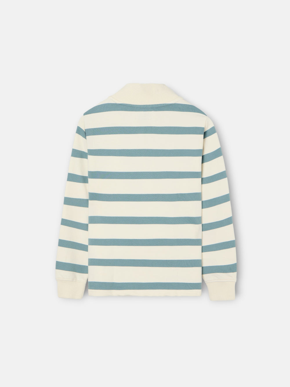 Kids' half-zip sweatshirt with green stripes