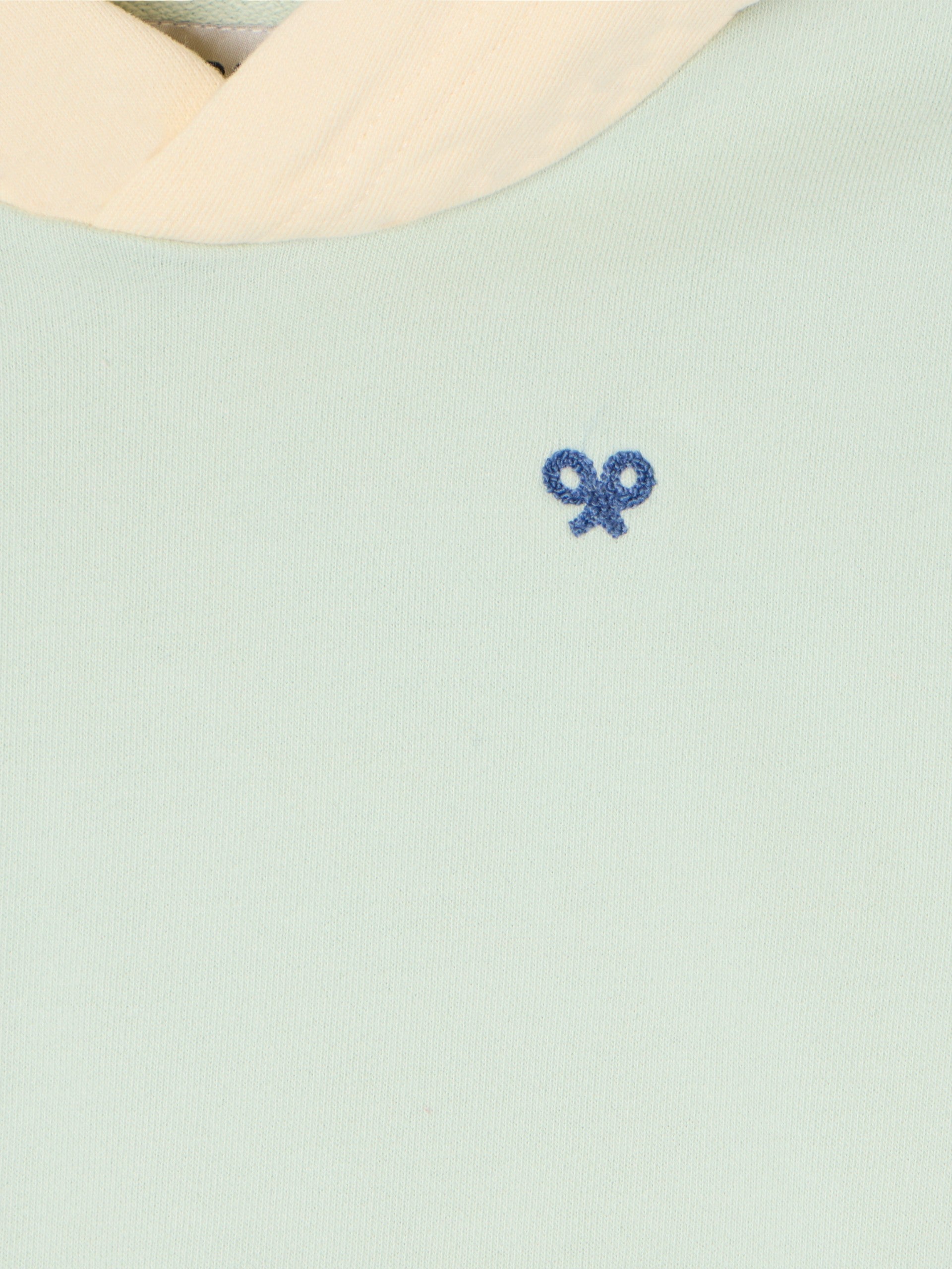 Kids' hooded sweatshirt with ethnic green racket design