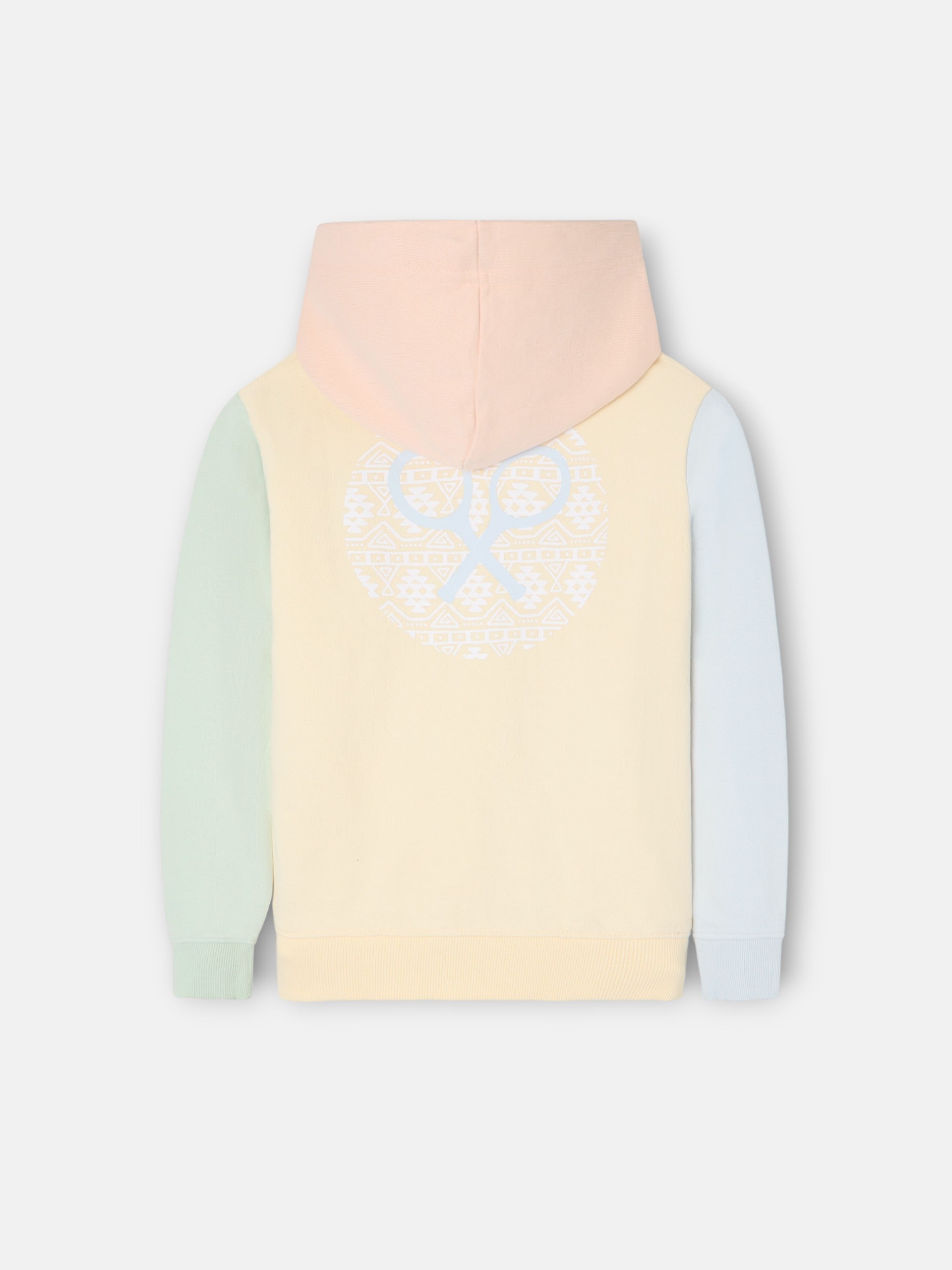 Kids' hooded sweatshirt multicolored yellow