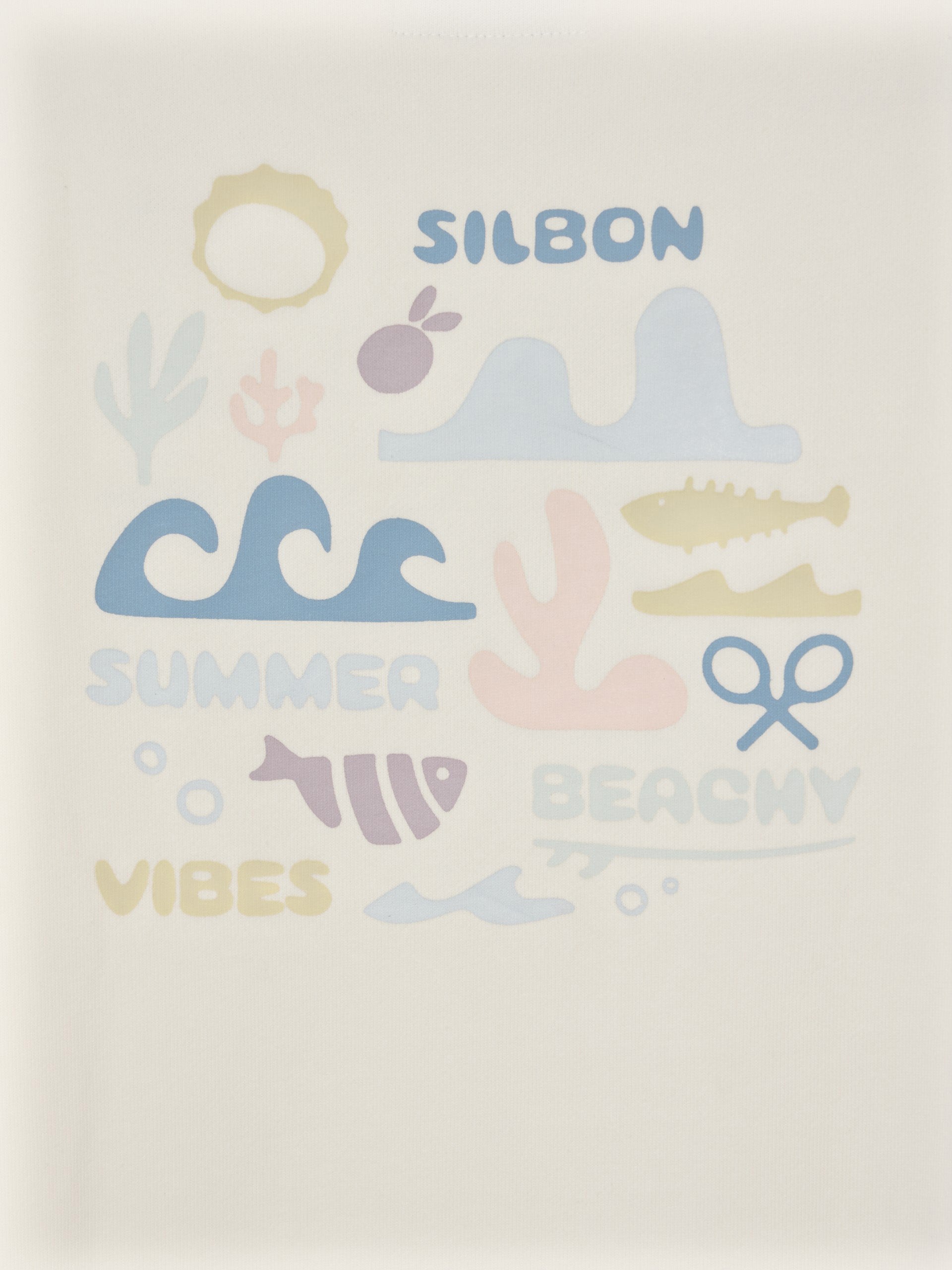 Kids summer beachy cream sweatshirt