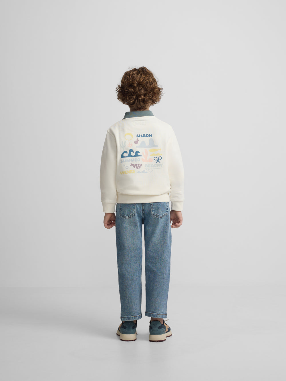 Sudadera kids summer beachy crema