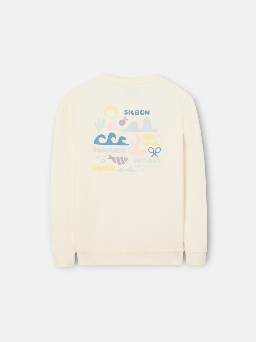 Kids summer beachy cream sweatshirt
