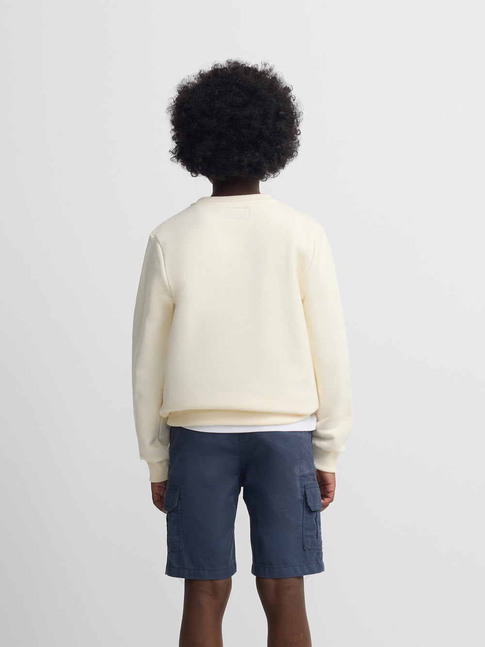 Sweat-shirt enfant Silbon raquette demi multicolore crème