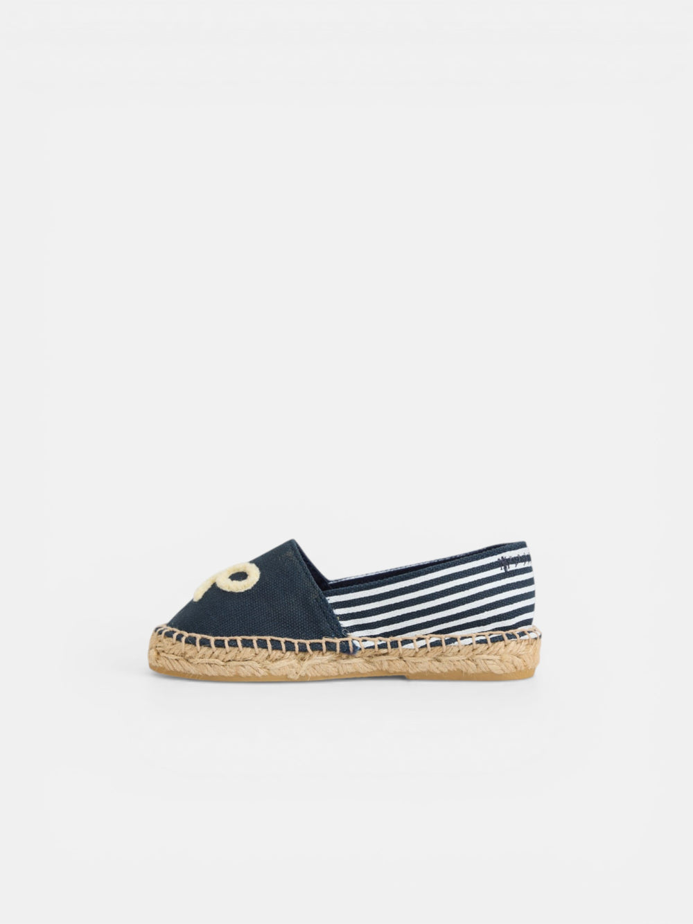 Alpargata kids raqueta rayas azul marino