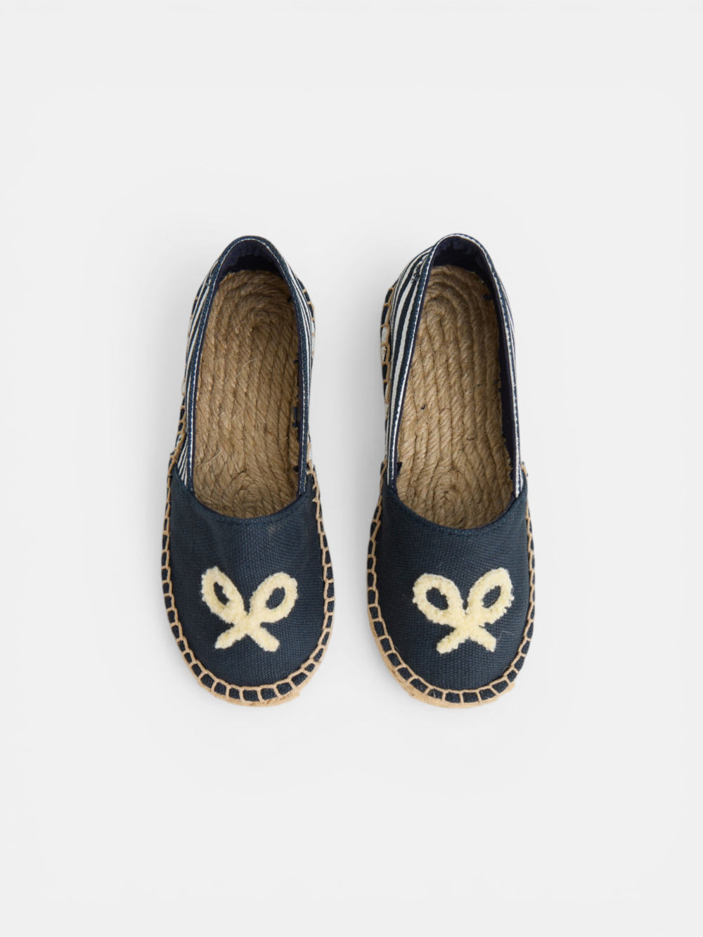 Alpargata kids raqueta rayas azul marino