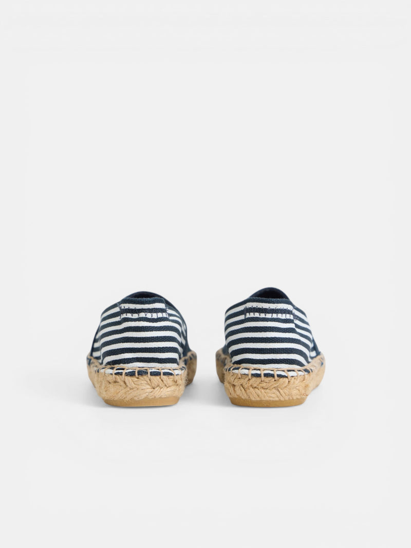 Alpercata infantil raquete riscas azul-marinho