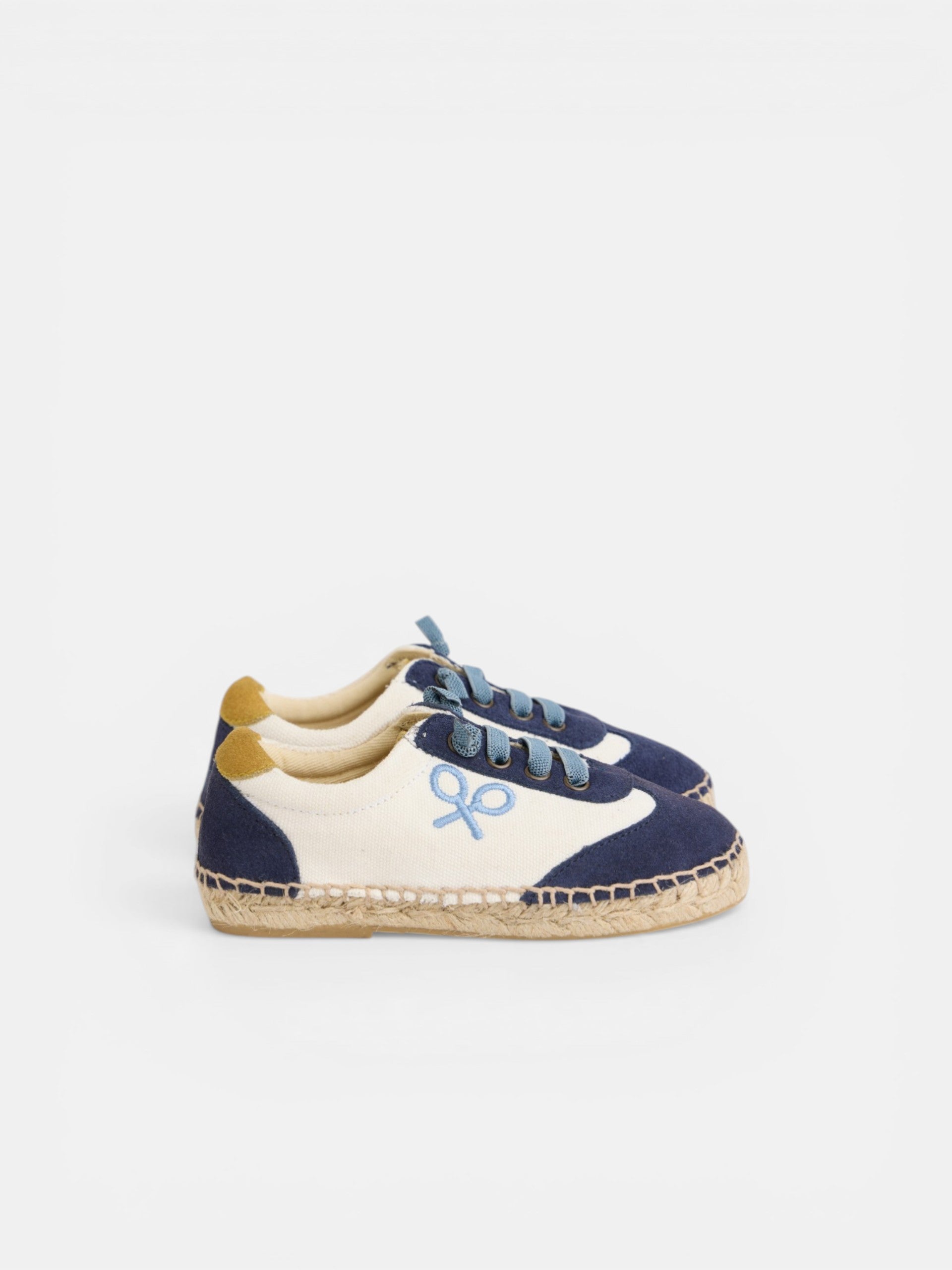 Alpargata kids suela rafia azul marino