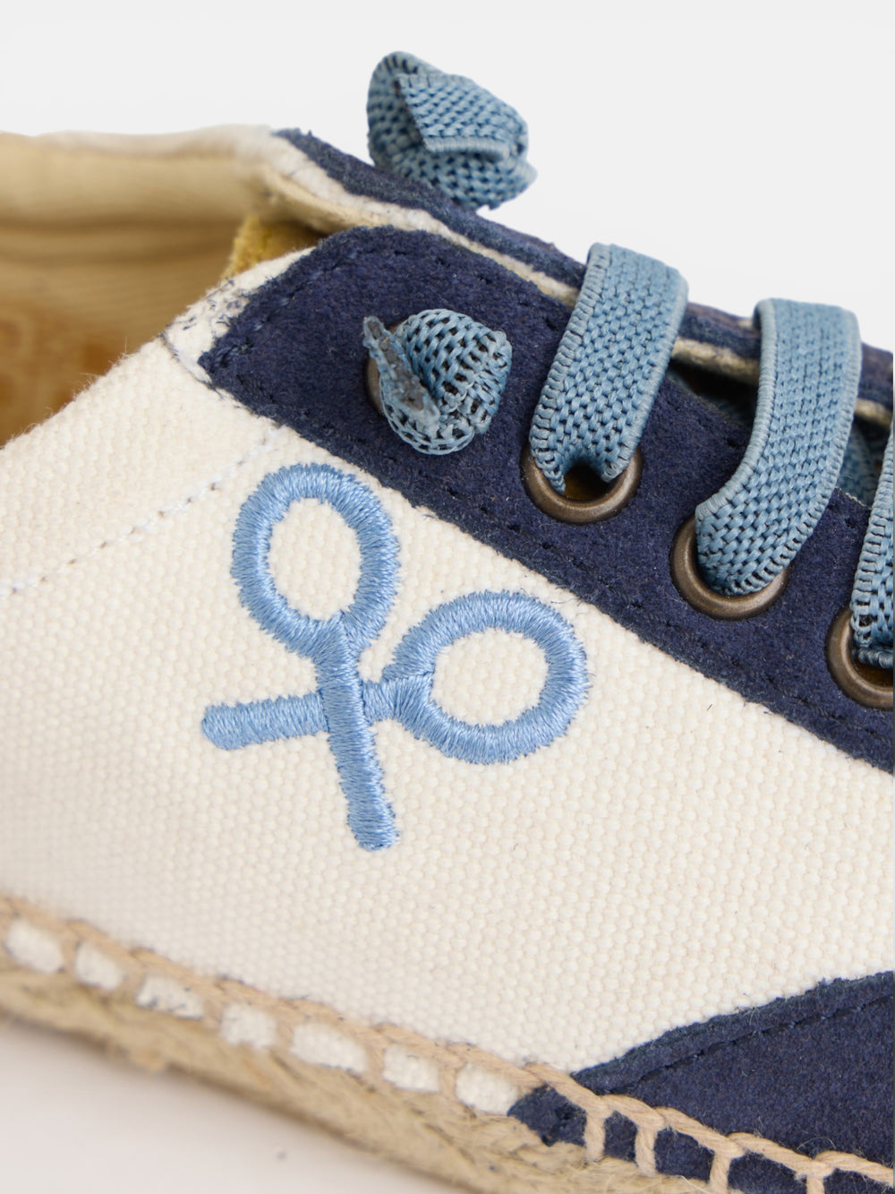 Alpargata kids suela rafia azul marino