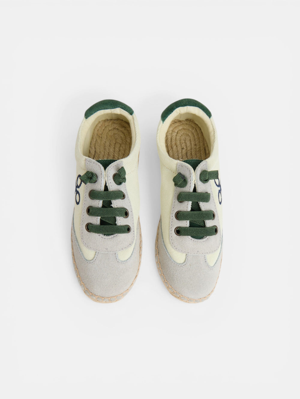 Alpargata kids suela rafia verde