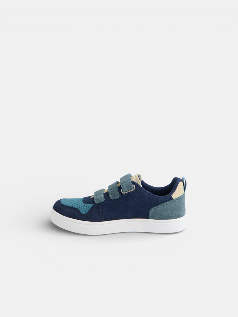 Sapatilha infantil velcro multicolor azul-marinho