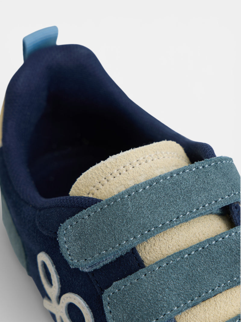 Sapatilha infantil velcro multicolor azul-marinho