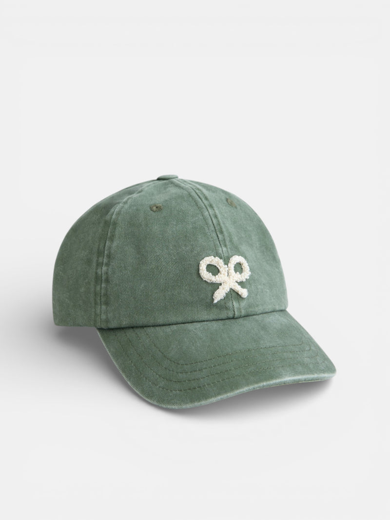 Green kids' racket cap