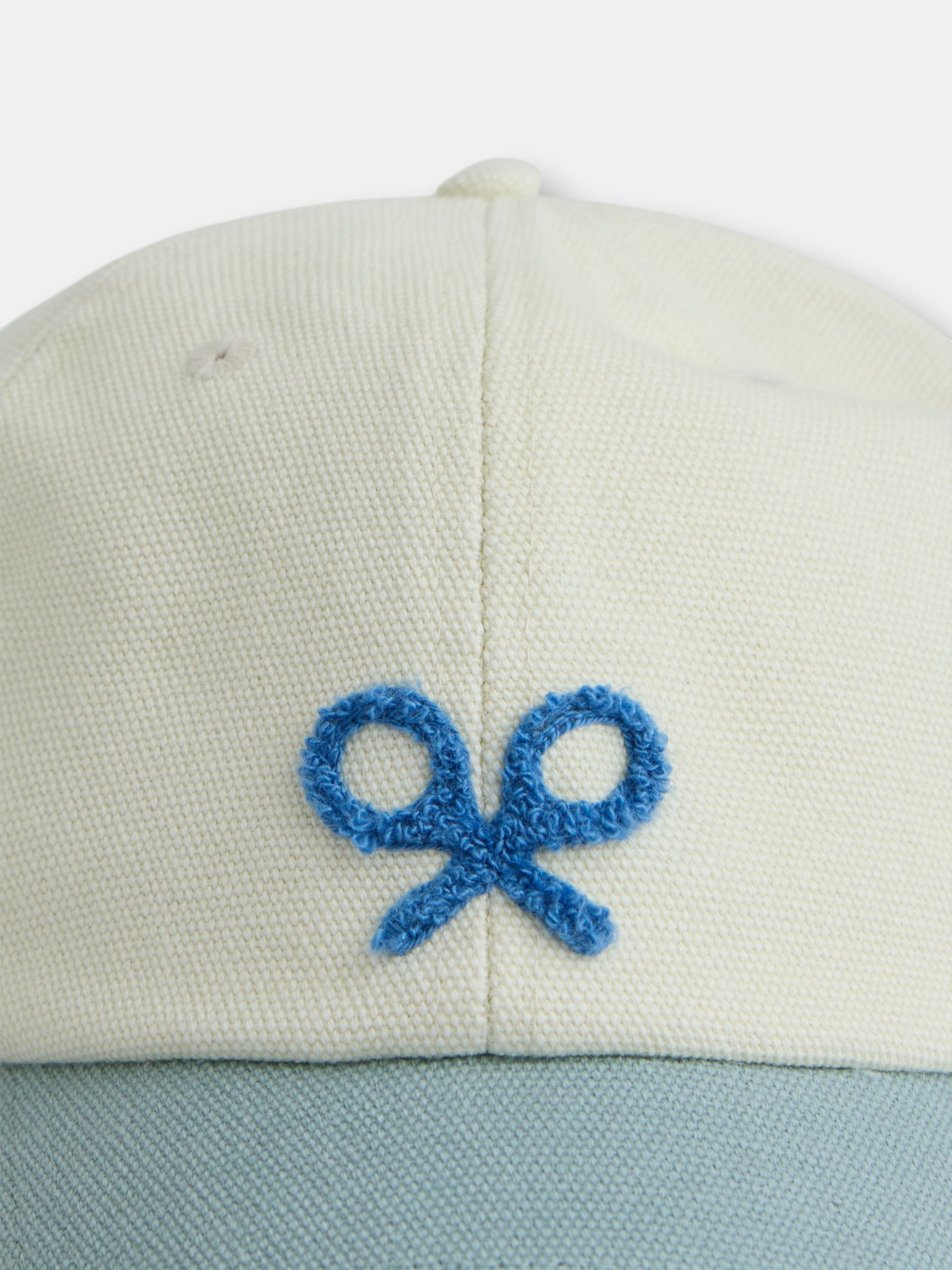 Kids tricolor beige racket cap