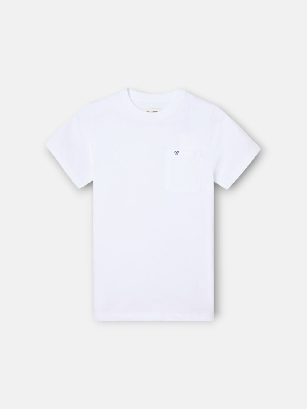 Pyjama court pour enfant, poche, rayures bleu-gris