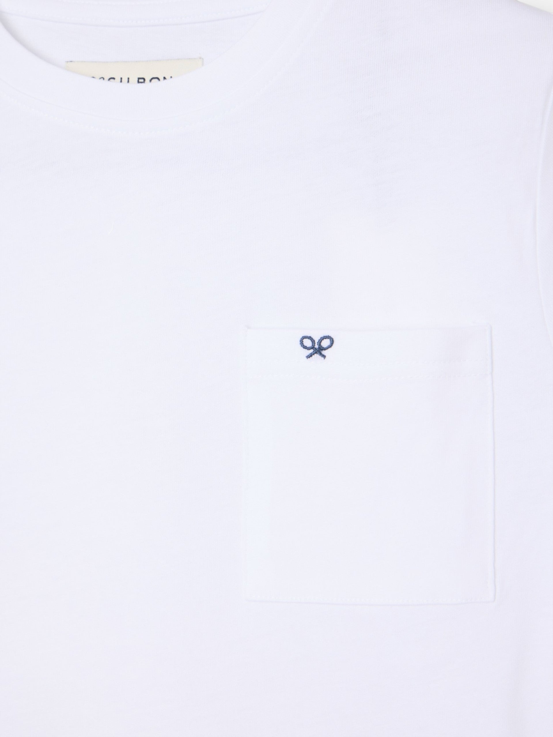 Pyjama court pour enfant, poche, rayures bleu-gris