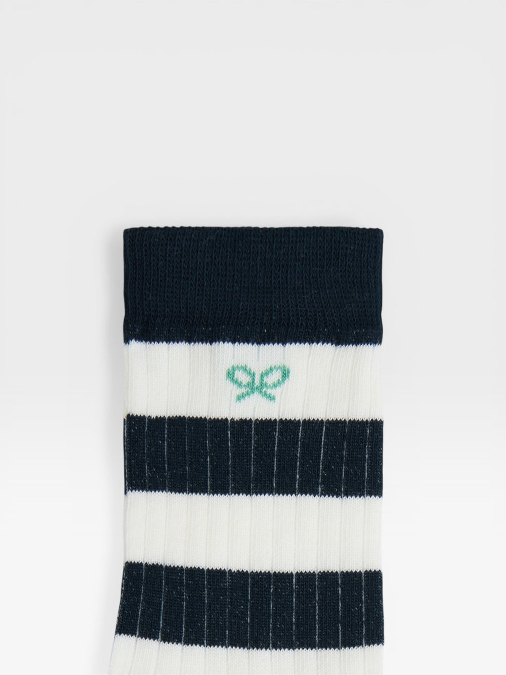 Chaussettes enfants rayures larges blanc bleu