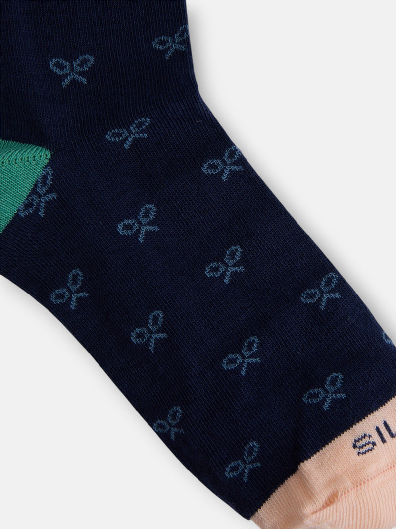 Chaussettes enfants multiraquettes ton bleu