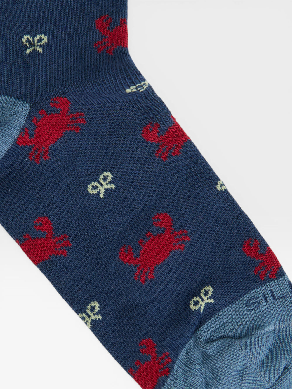 Chaussettes enfant crabes bleu marine
