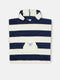 Poncho toalla kids rayas horizontales marino